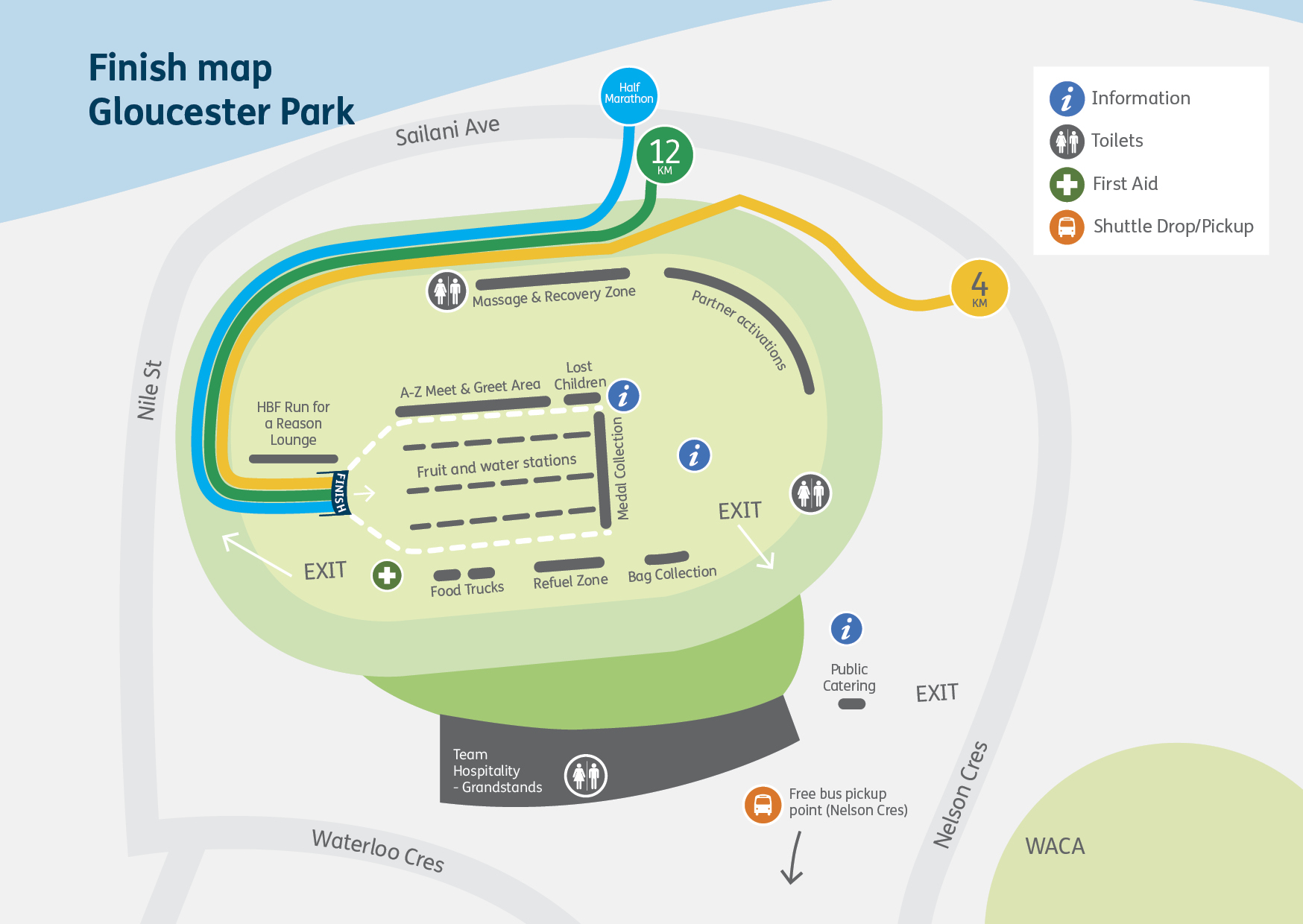 Map - HBF Run finish area