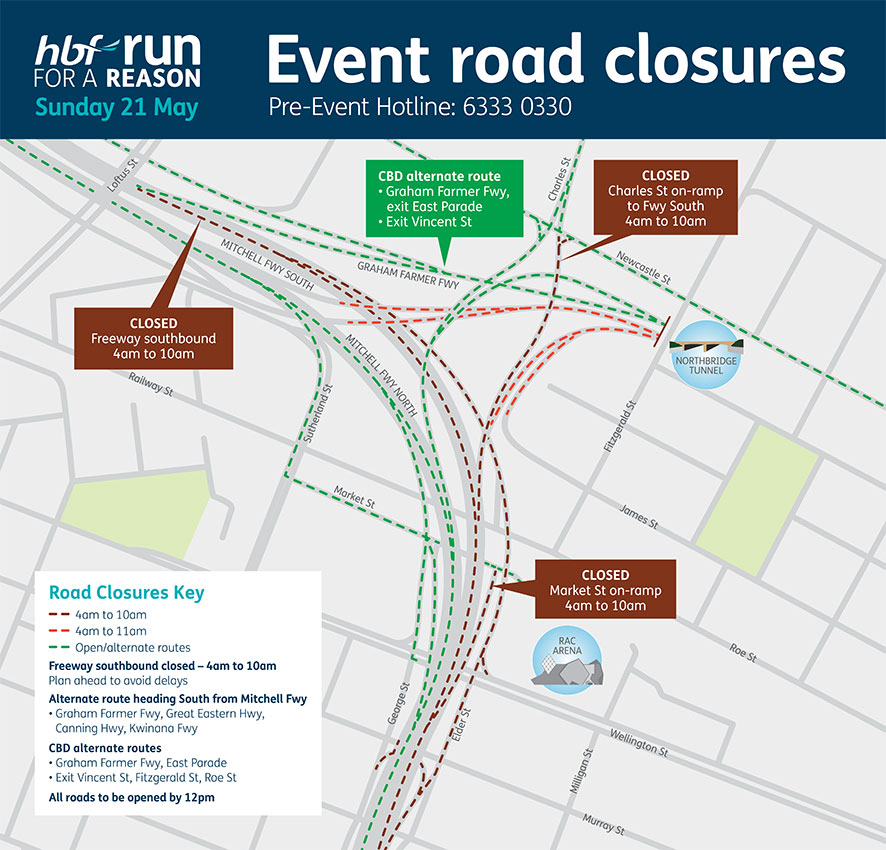 Road Closures - Freeway Intersection Map